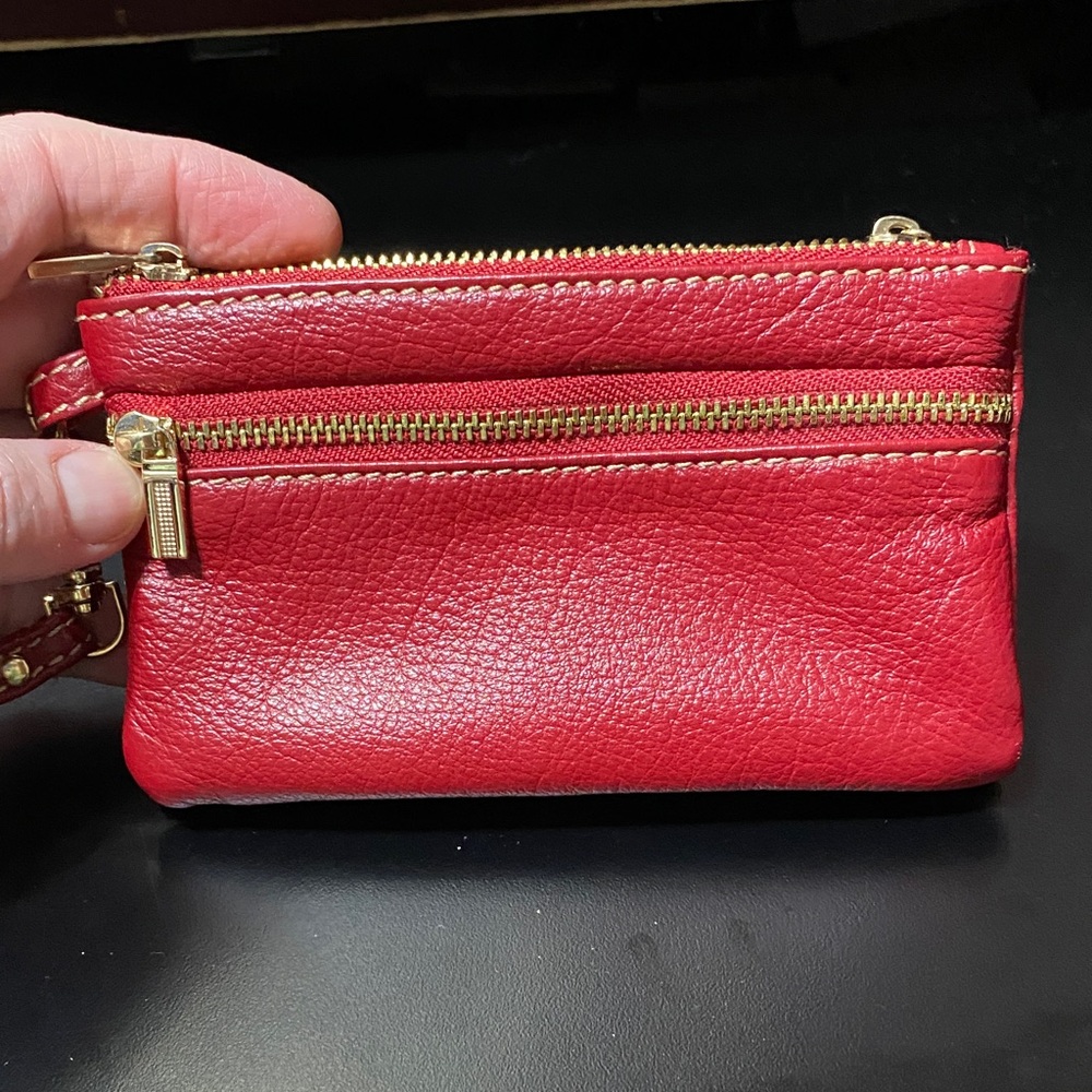 Vintage Celsius Red Leather Wristlet - Picture 7 of 14
